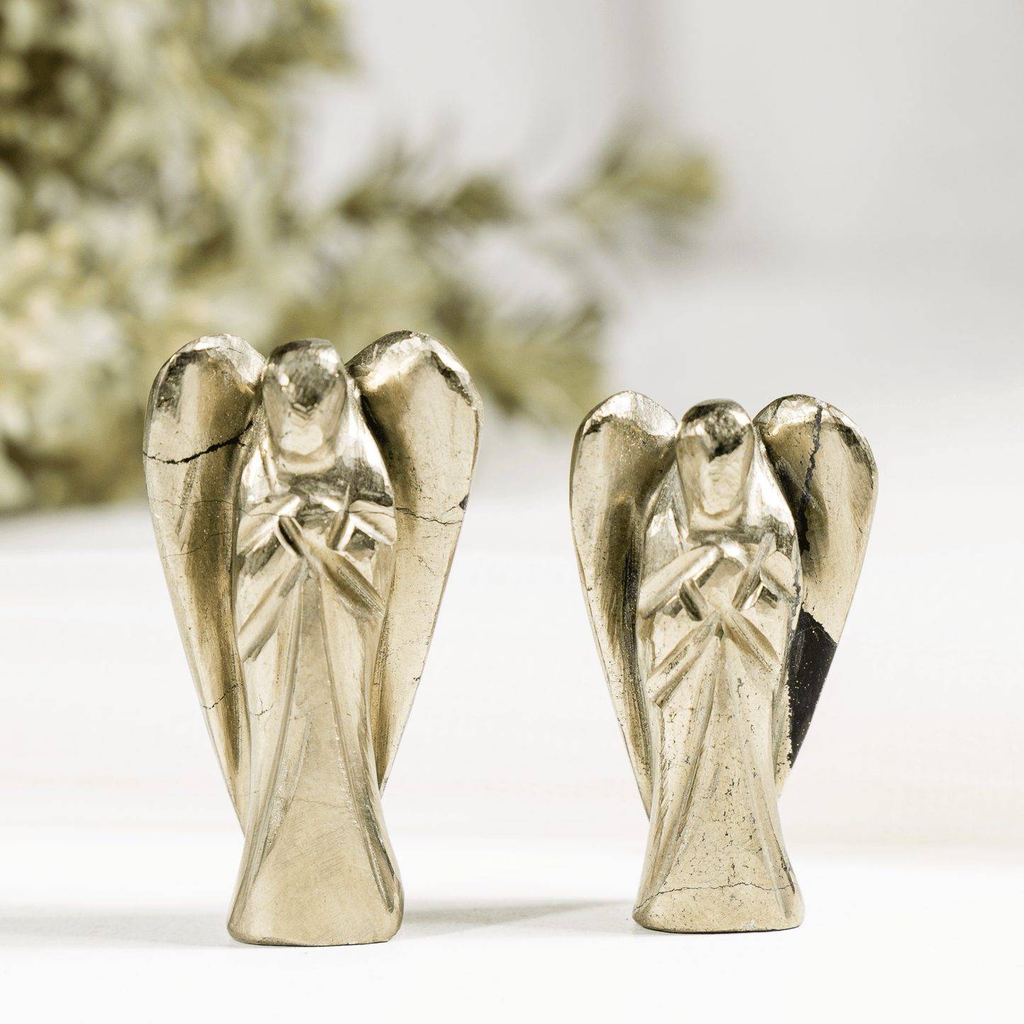 2'' Pyrite Angel, Gemstone Peace Angel