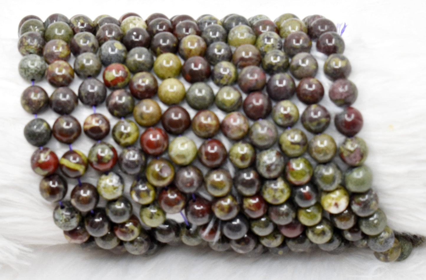 African Bloodstone Gemstone Beads