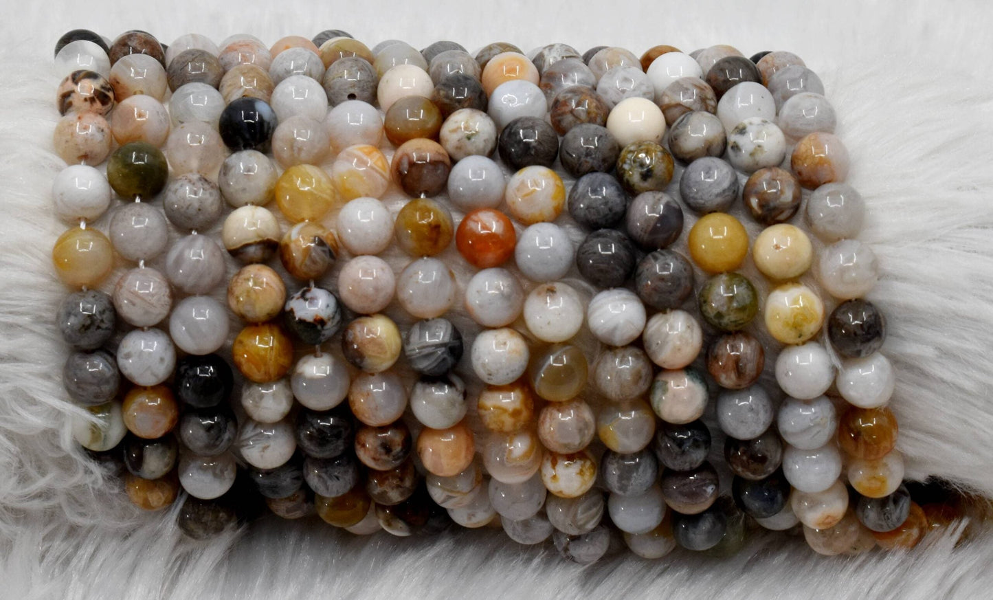 Bamboo Leaf Gemstone Beads