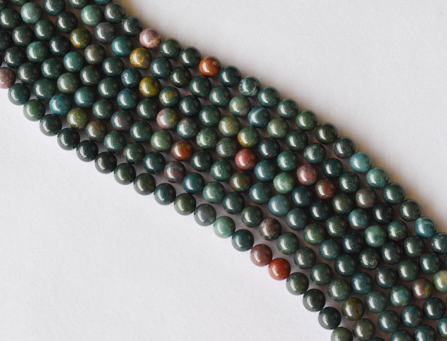 Bloodstone Round Gemstone Beads