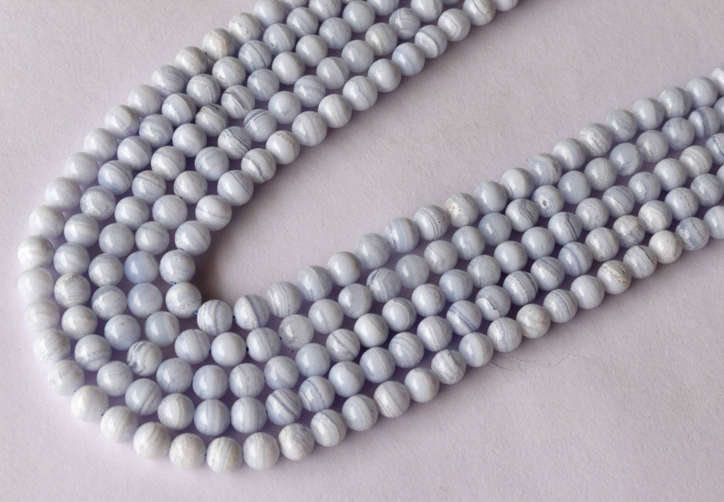 Blue Lace Agate Gemstone Beads