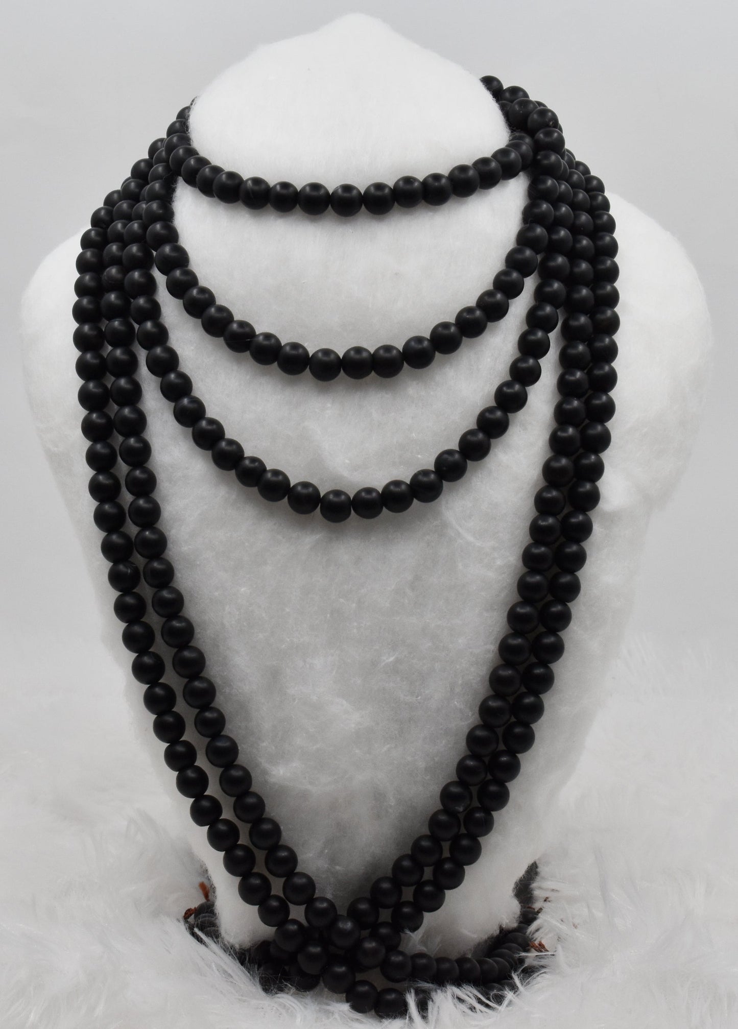 Black Onyx Matt Gemstone Beads