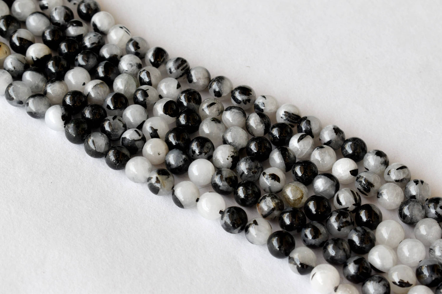 Black Rutile Gemstone Beads