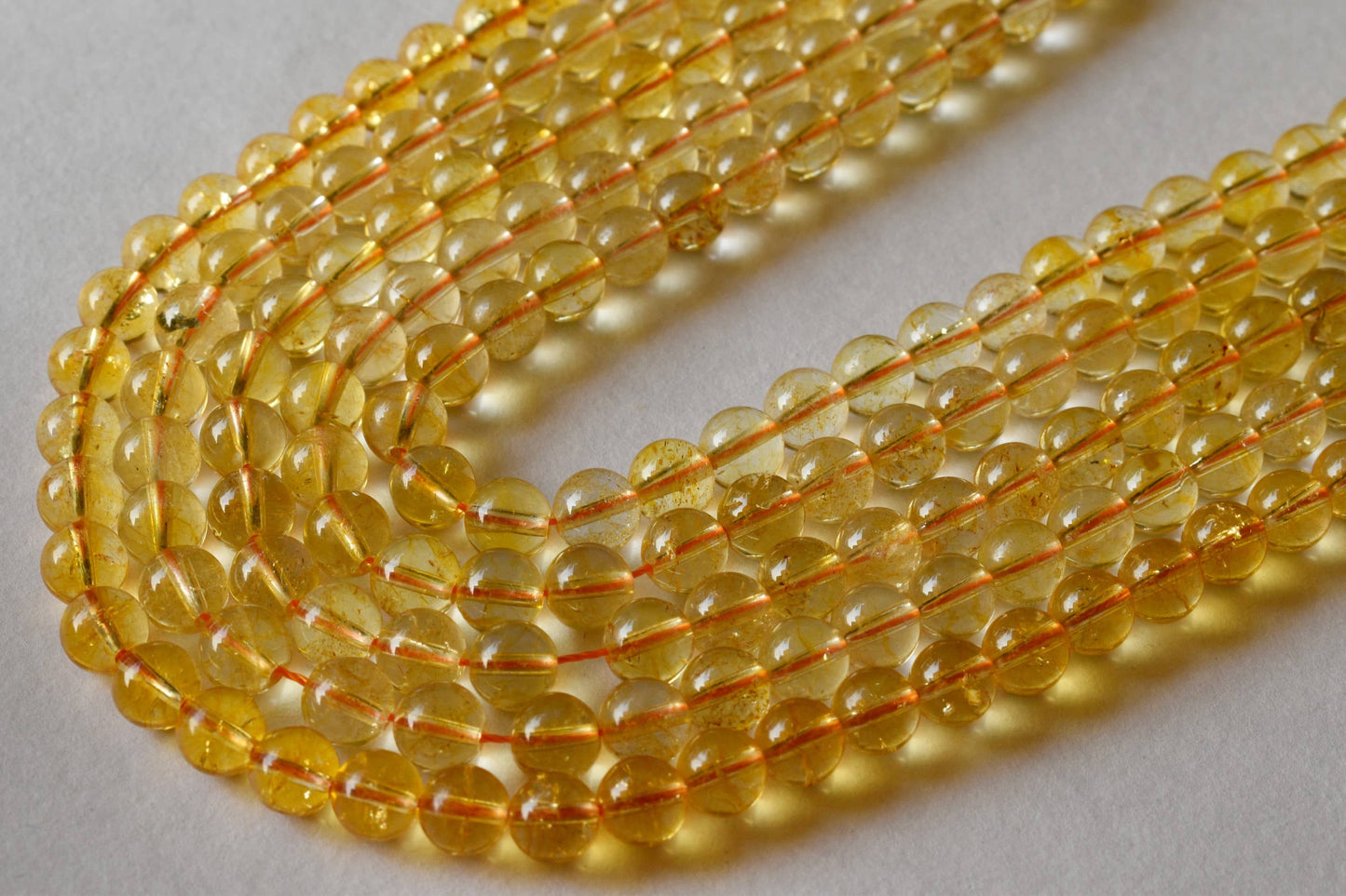 Heated Citrine Gemstone Beads
