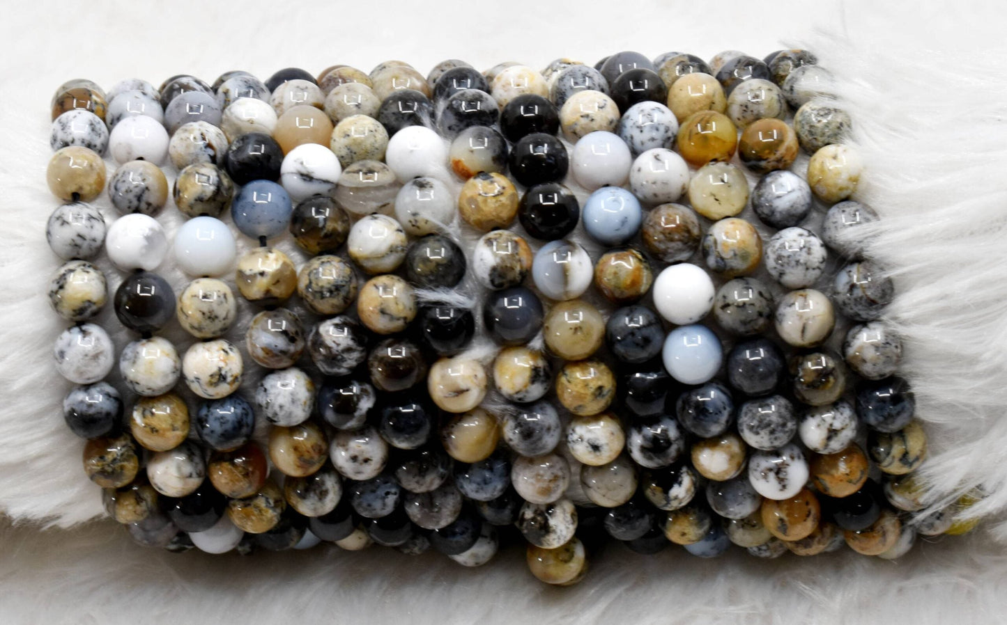 Dendritic Opal Gemstone Beads