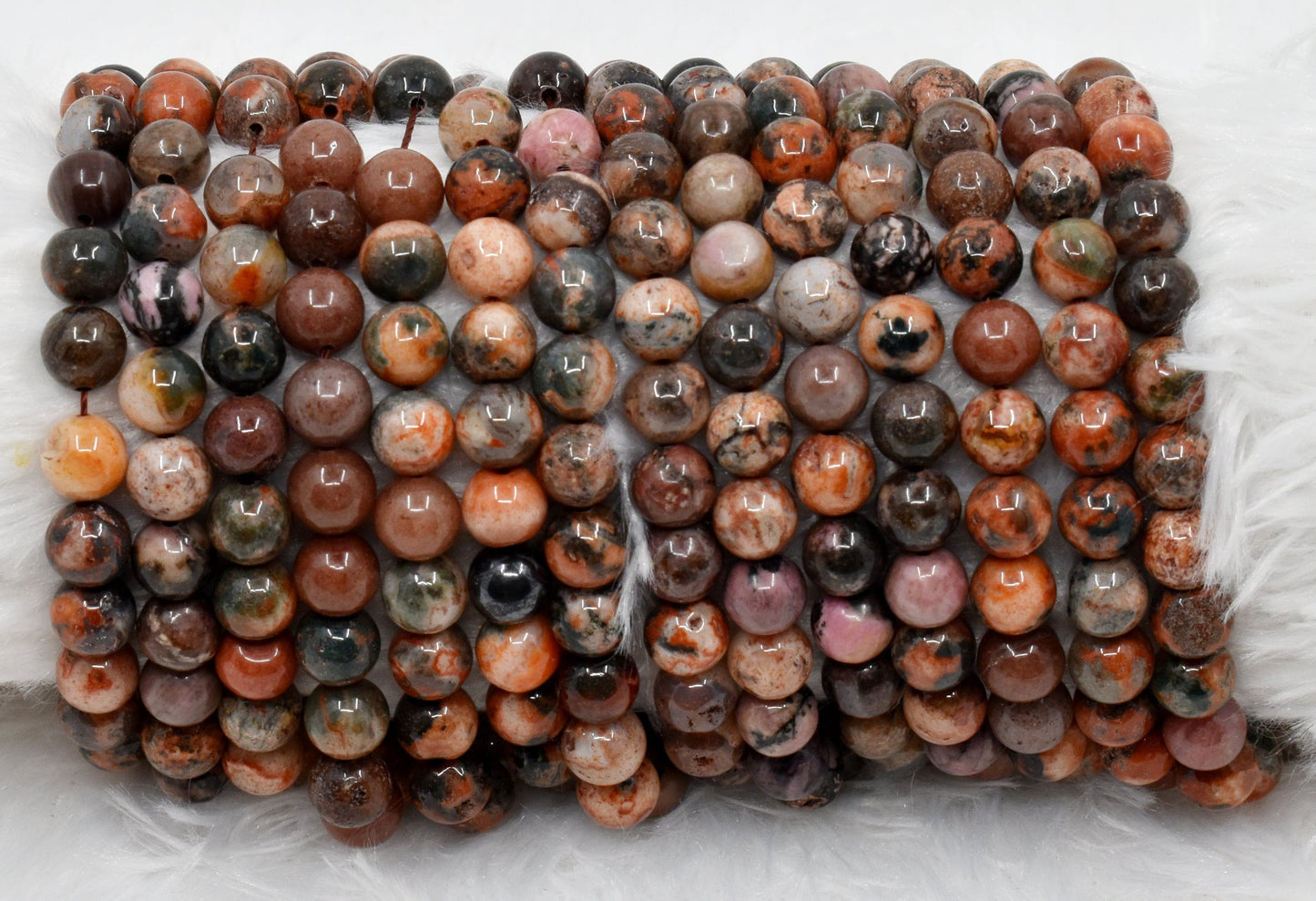 Fire Agate Gemstone Beads