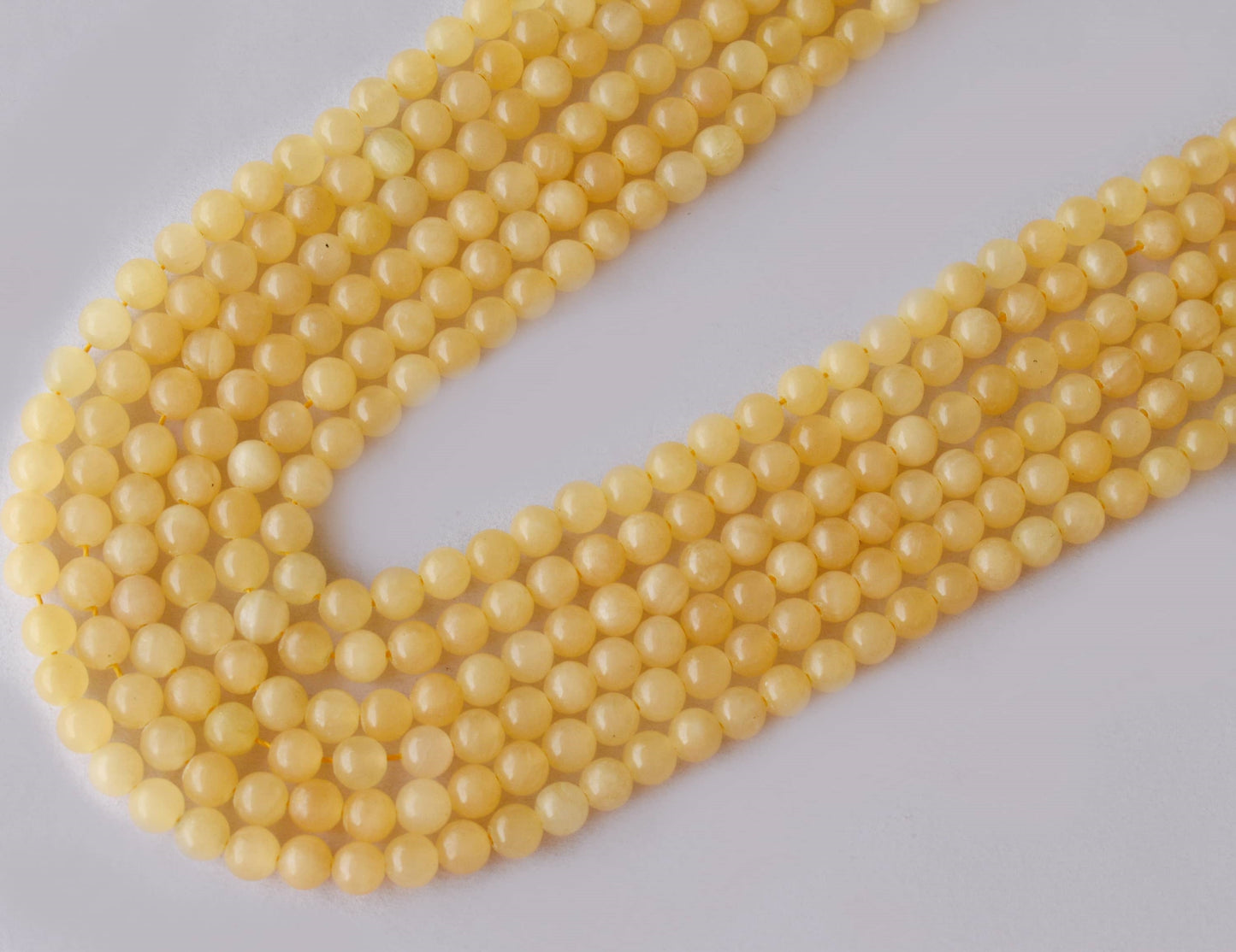 Honey Calcite Gemstone Beads