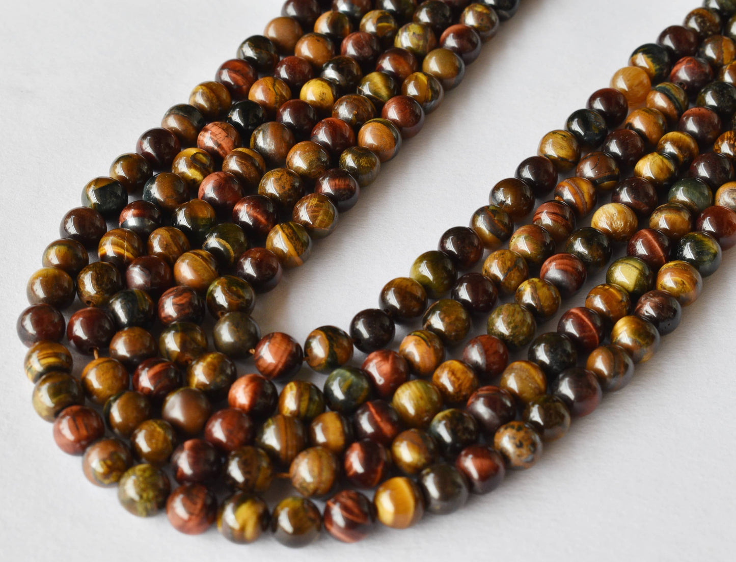 Multi Tiger Eye Gemstone Beads