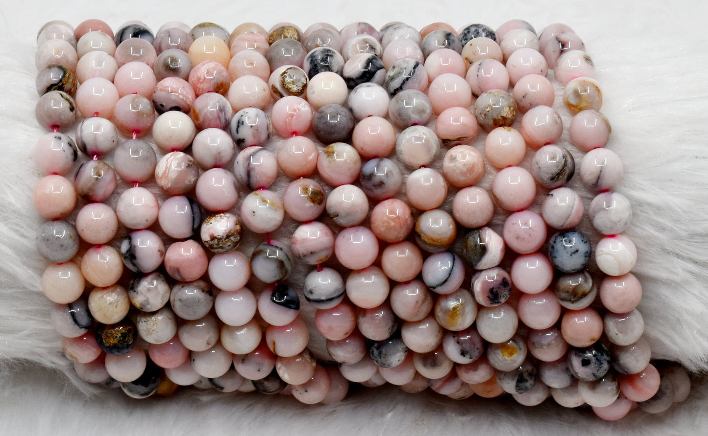 Pink Opal Gemstone Beads