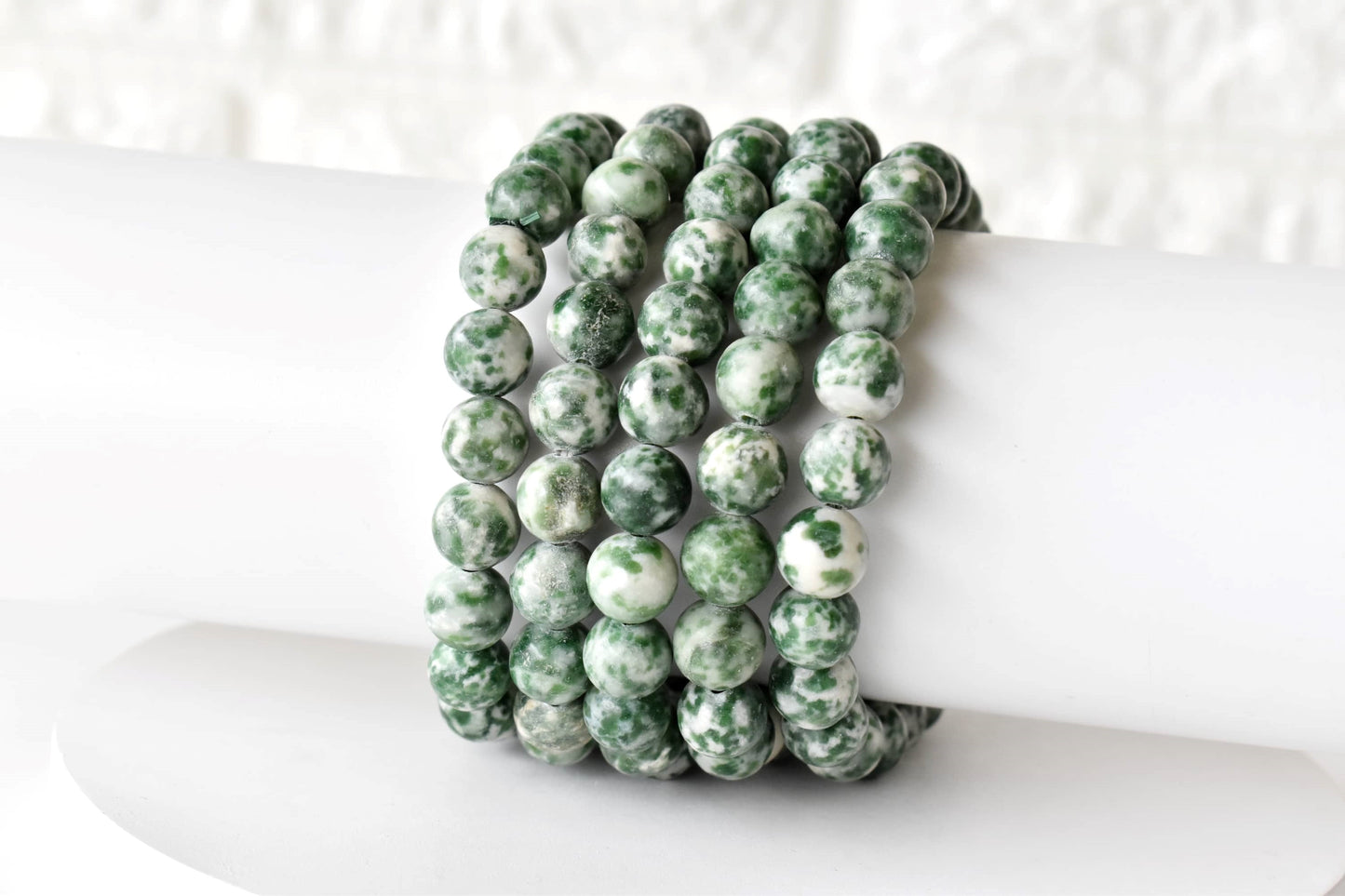 Green Spot Jasper Gemstone Bracelet