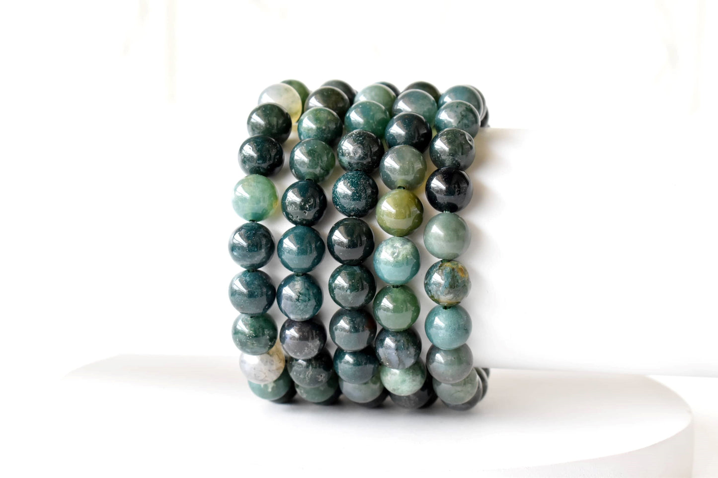 Moss Agate Gemstone Bracelet