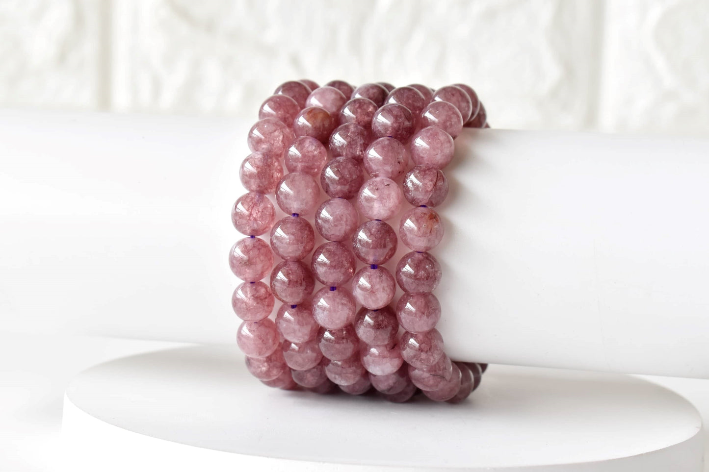 Pink Tourmaline Gemstone Bracelet