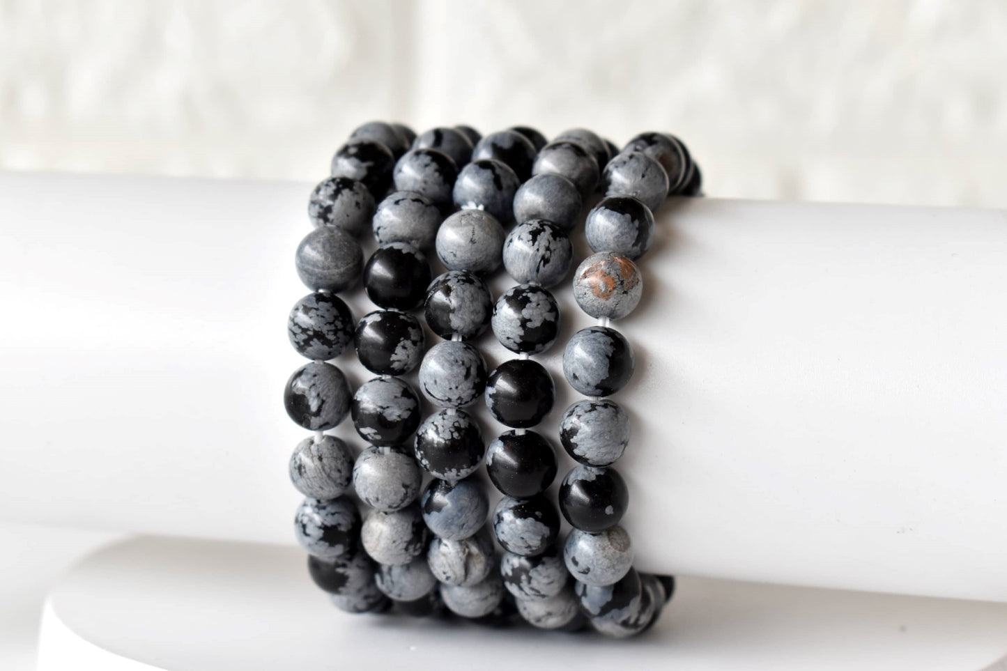 Snowflake Obsidian Gemstone Bracelet