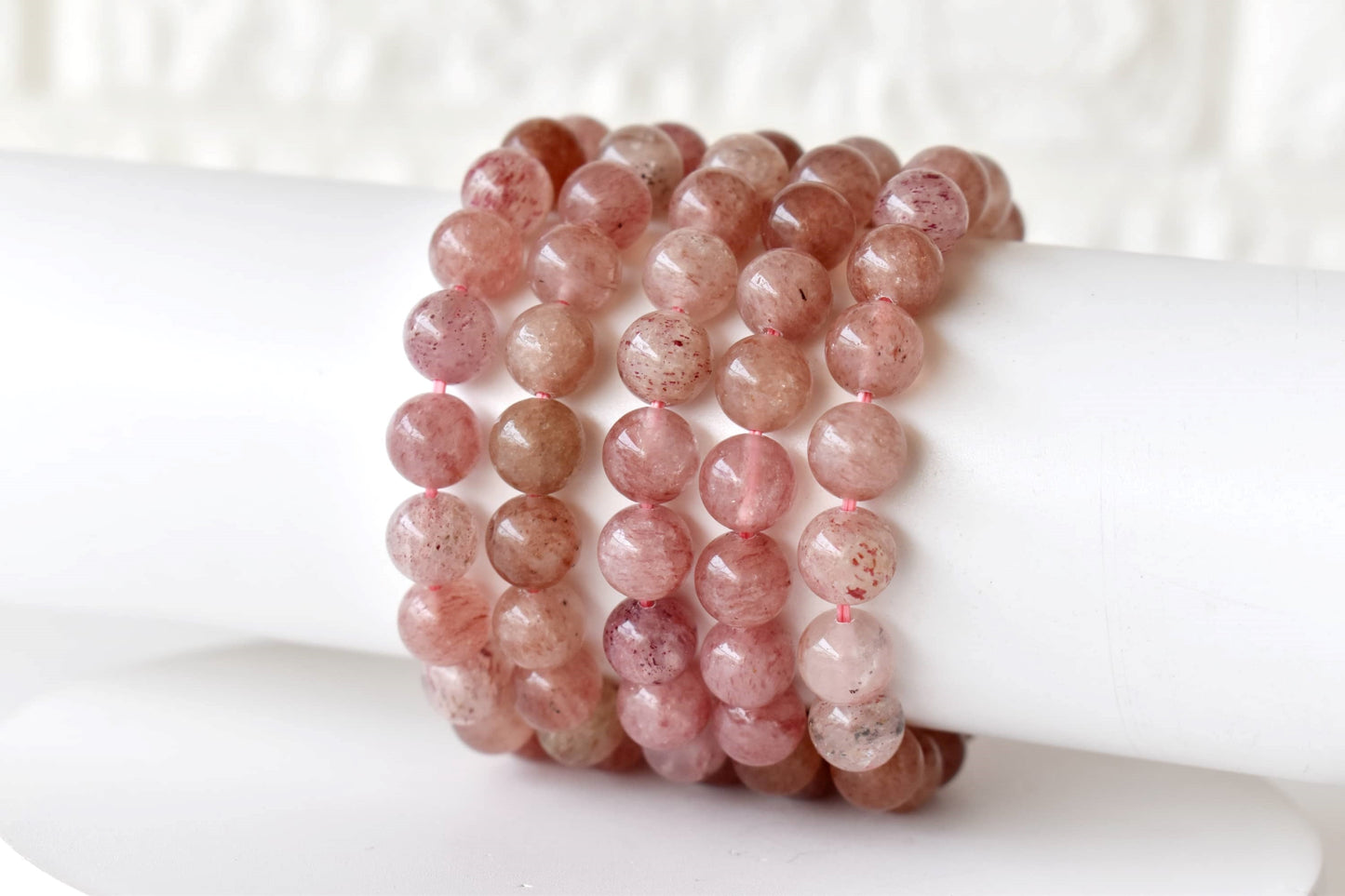Strawberry Quartz Gemstone Bracelet