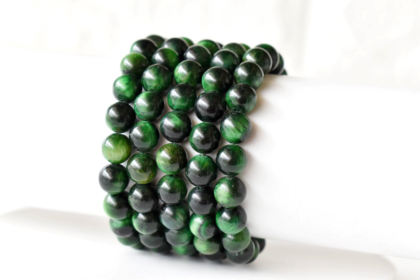 Tiger Cats Eye Green Gemstone Bracelet