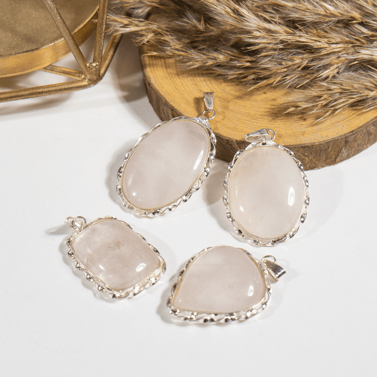 Rose Quartz Pendant |Crystal Jewelry | Natural Gemstone Pendant | Crystal Charm Jewelry | Boho Pendant