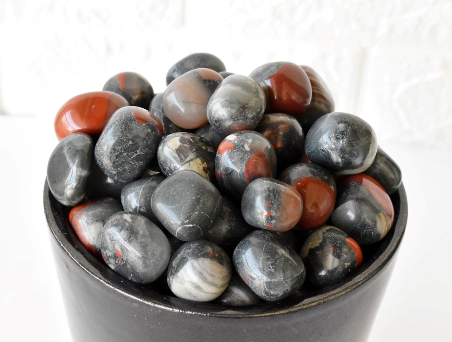 1kg African Bloodstone Tumbled Stones