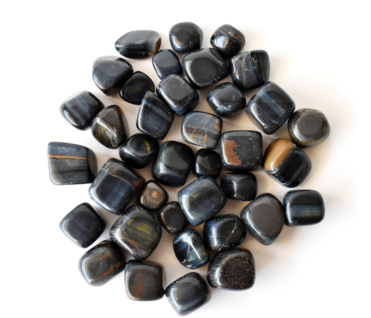 1Kg Blue Tiger Eye Tumbled Stones