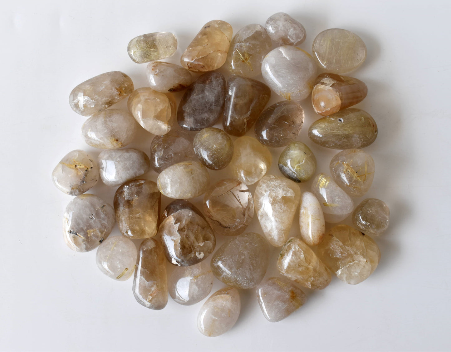 1Kg Golden Rutile Tumbled Stones