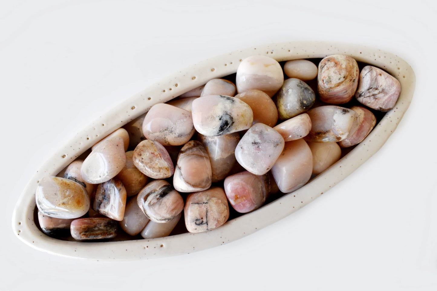 1Kg Pink Opal Tumbled Stones