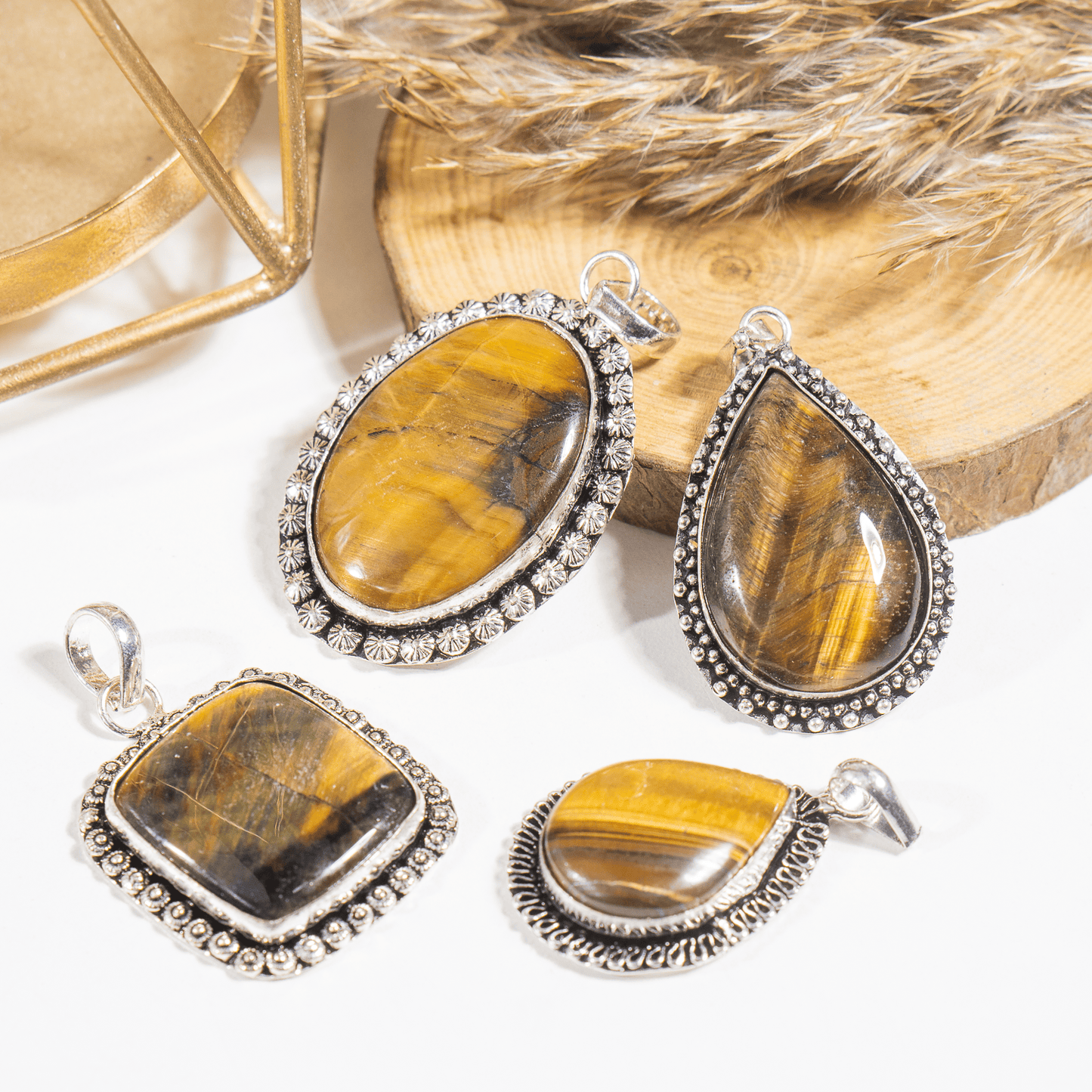 Tiger Eye Pendant |Crystal Jewelry | Natural Gemstone Pendant | Crystal Charm Jewelry | Boho Pendant