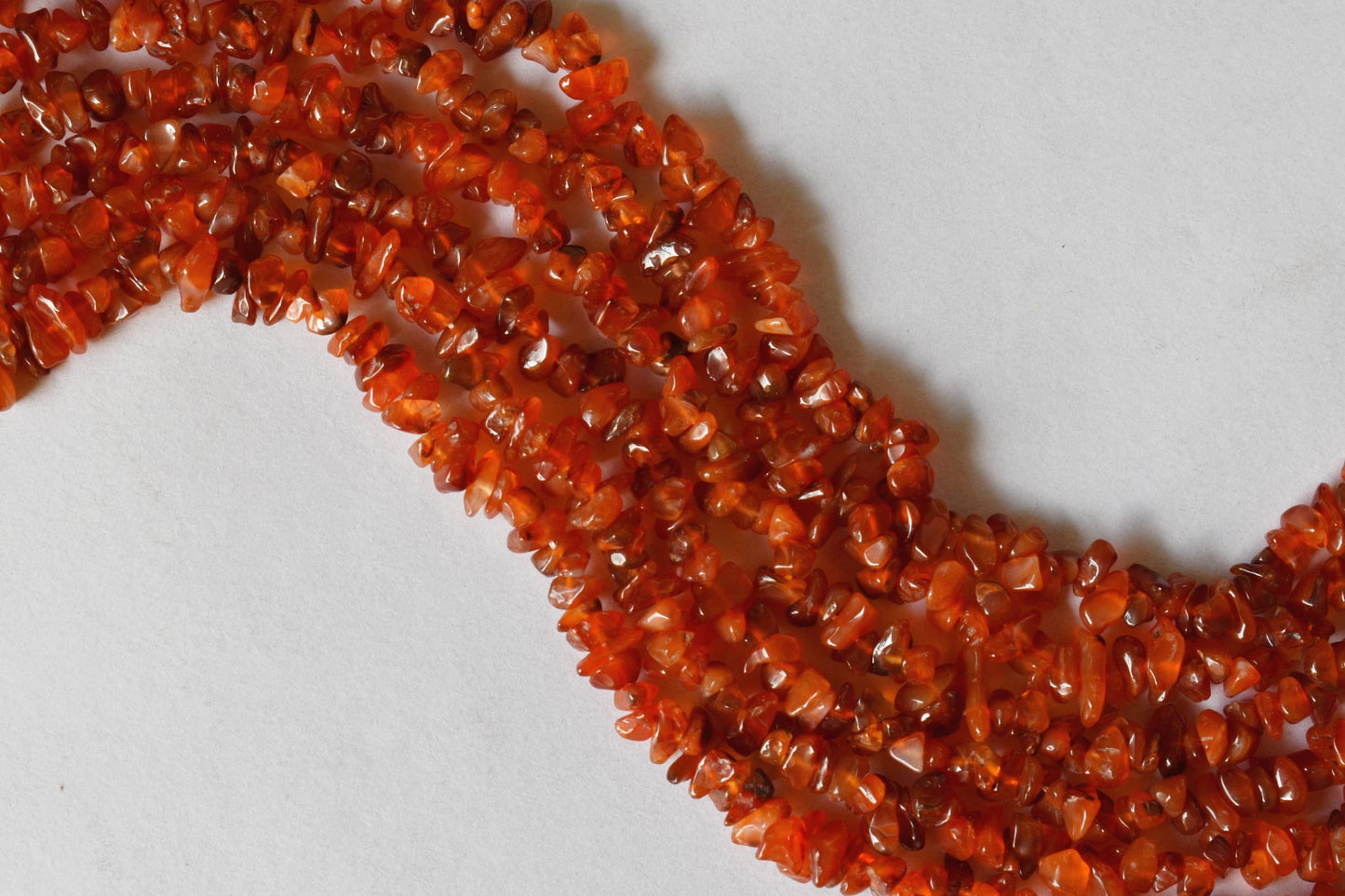 Uncut Carnelian Crystal Chip Beads