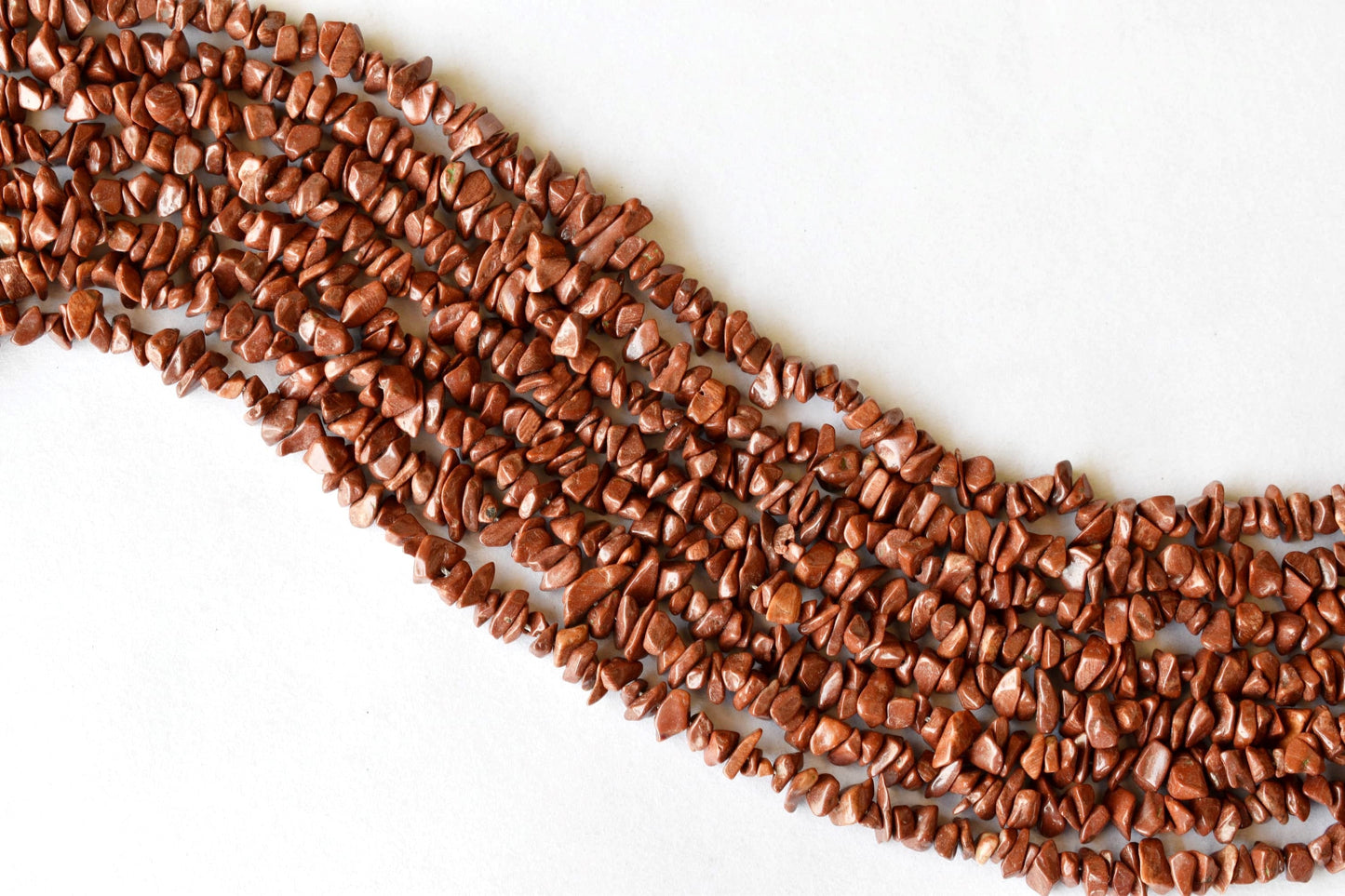 Uncut Red Jasper Crystal Chip Beads