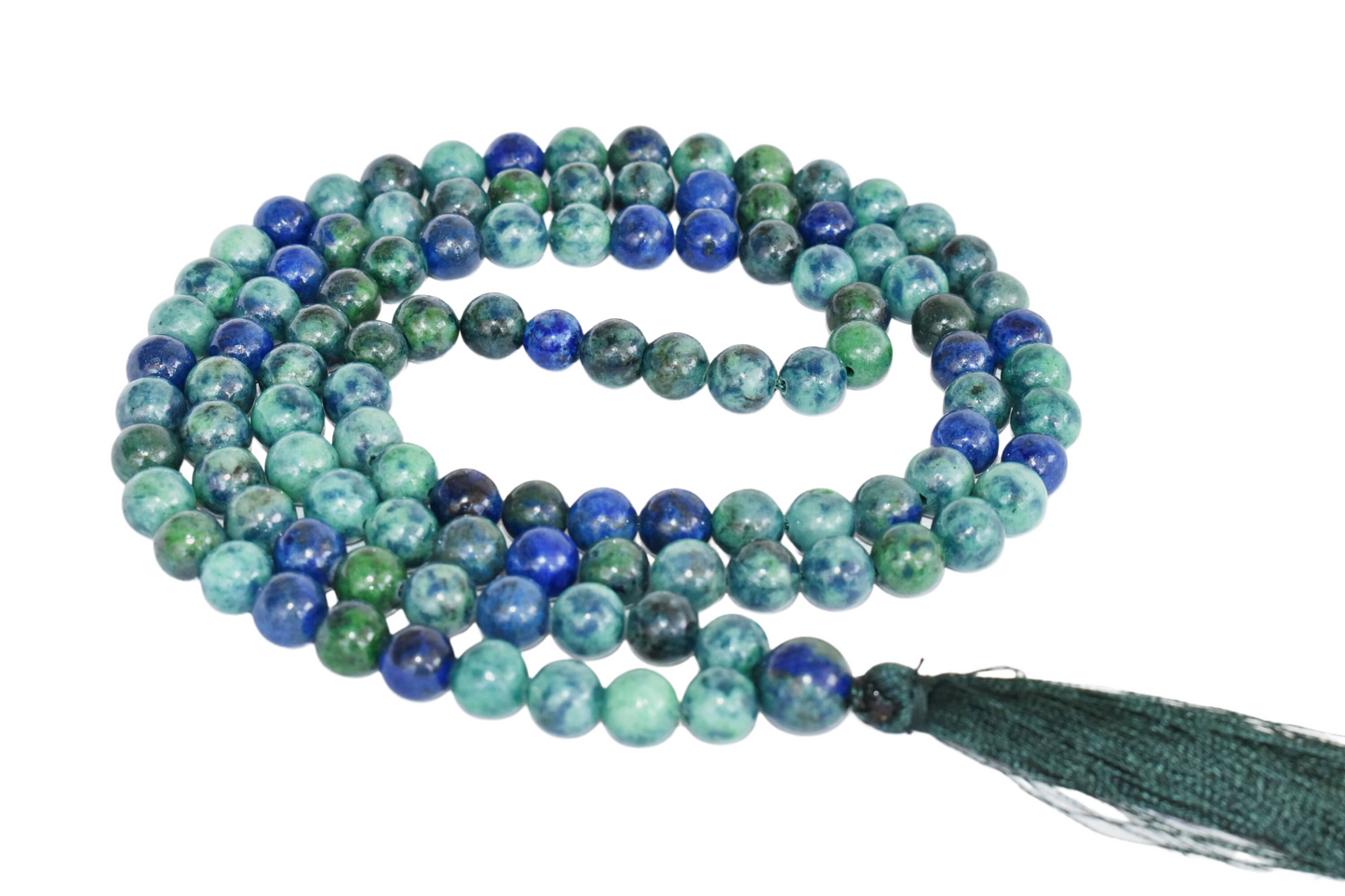 108 Azurite Malachite Beads Prayer Mala