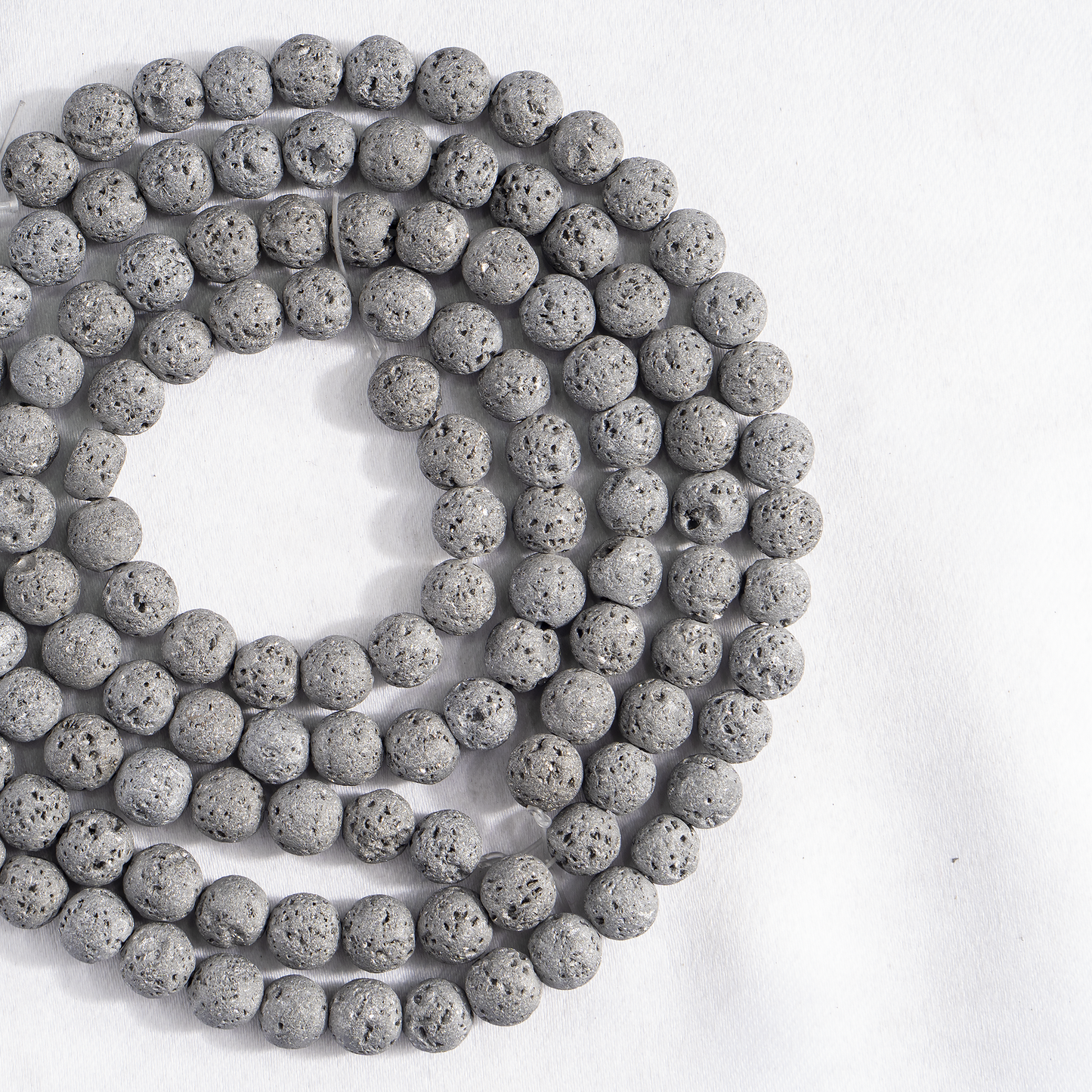 Gray Lava Beads | 8mm Volcanic Stone Beads | Jewelry Making Beads