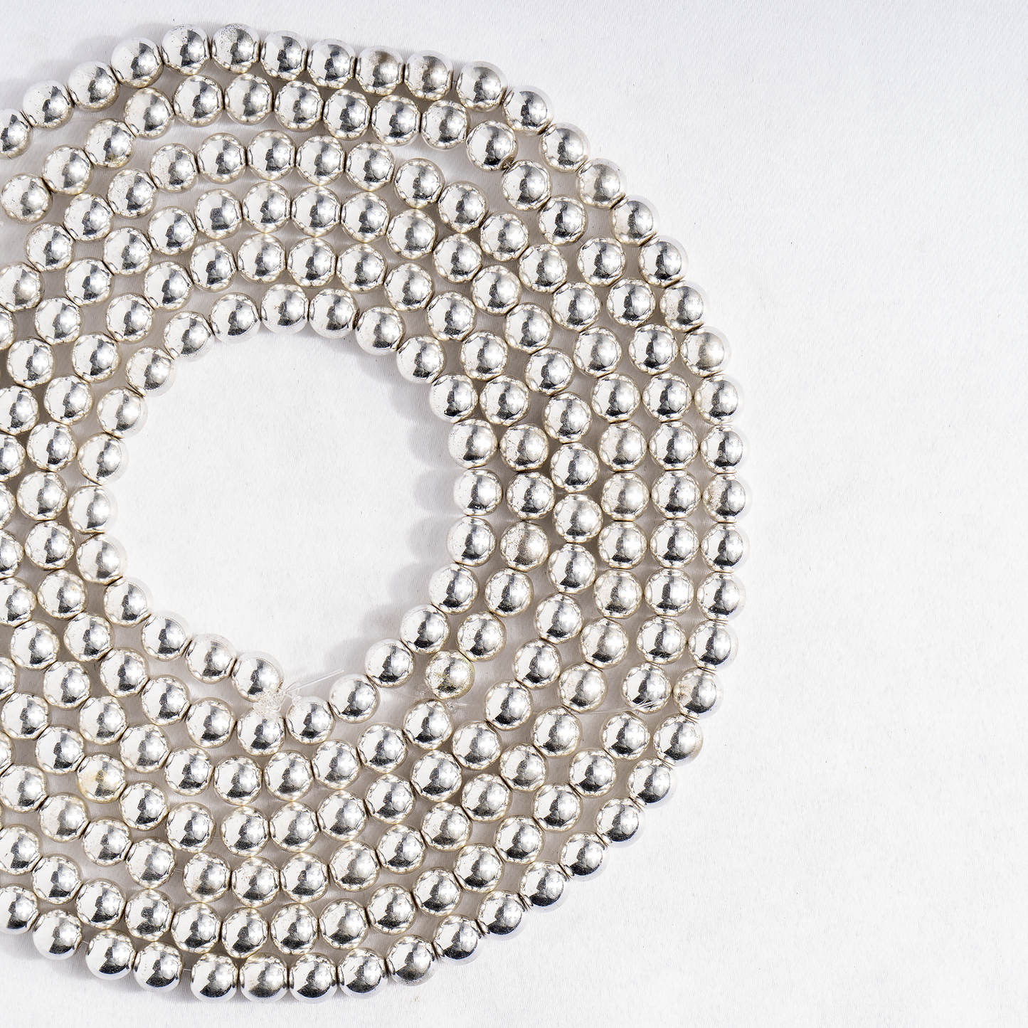 Silver Hematite Beads | 8mm Round Beads | Jewelry Making Beads