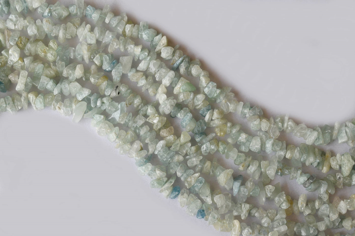 Uncut Amazonite Crystal Chip Beads