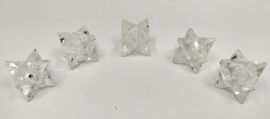 Clear Quartz Merkaba Stars