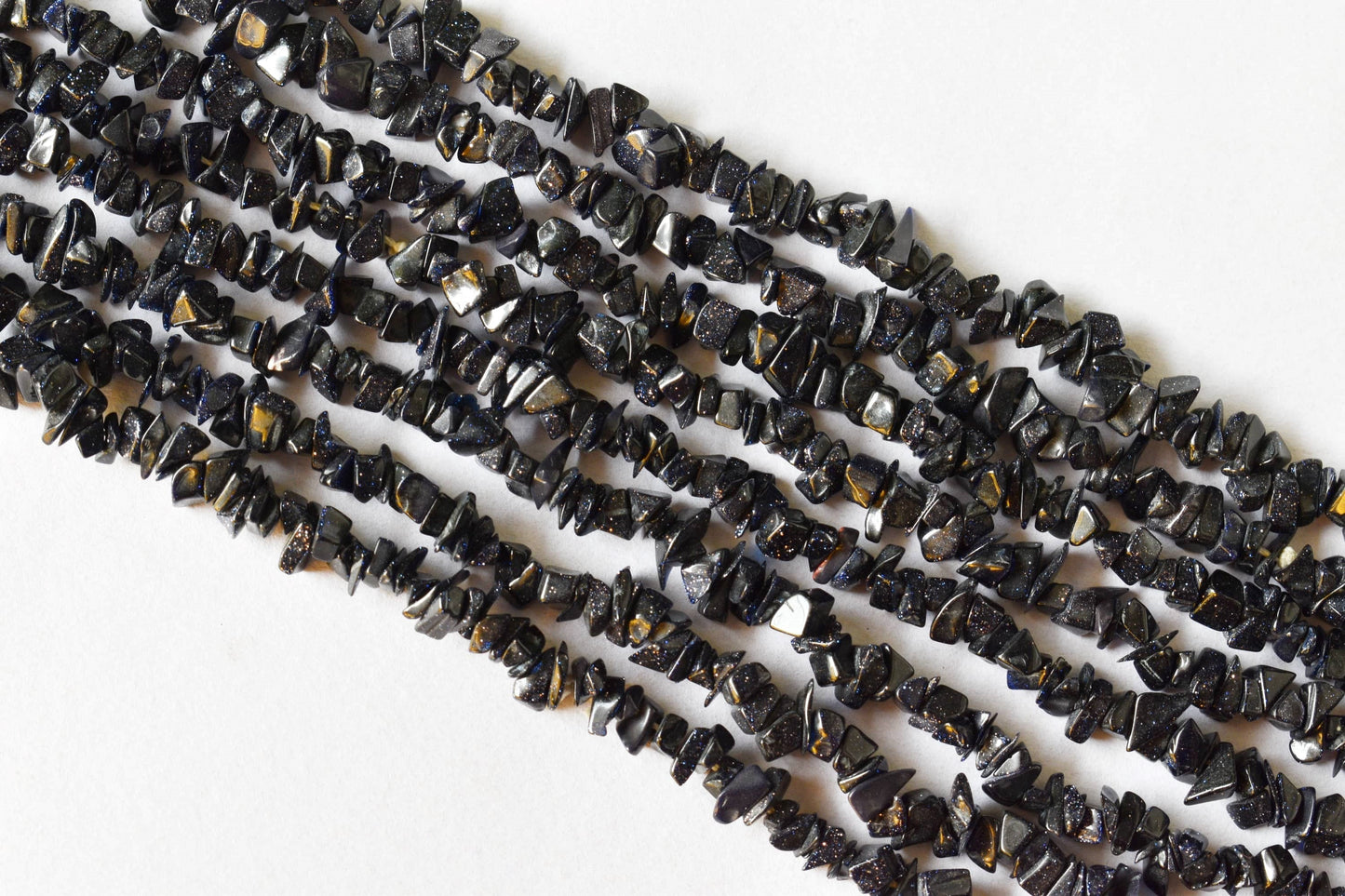 Uncut Blue Sandstone Crystal Chip Beads