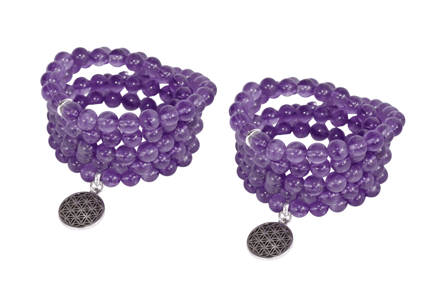 Amethyst Beads Mala Bracelet.