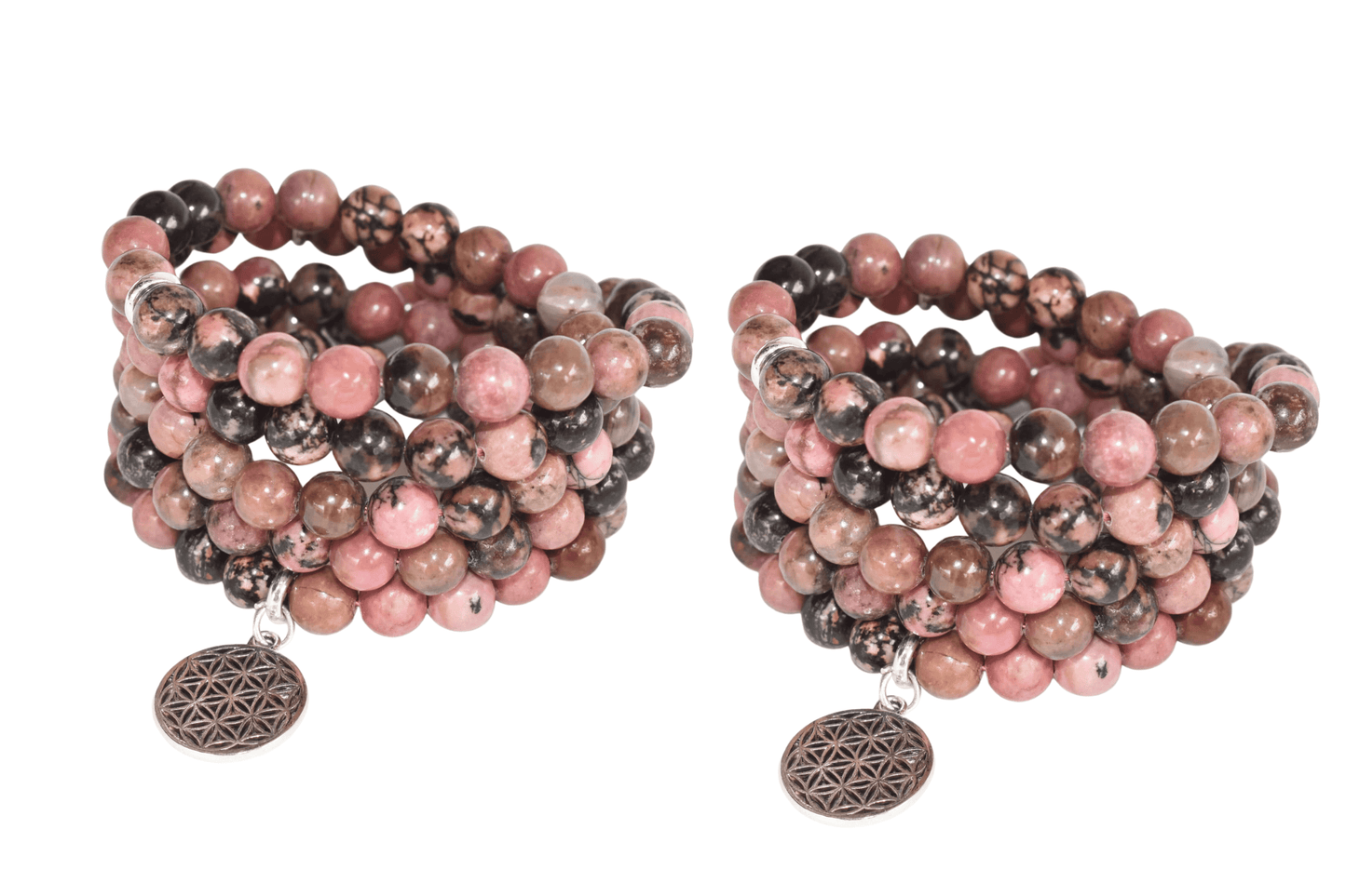Rhodonite Beads Mala Bracelet