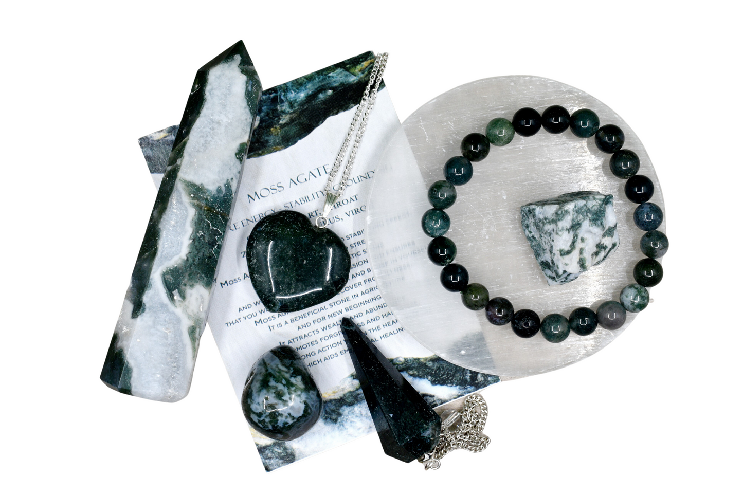 Moss Agate Crystal Gift Sets