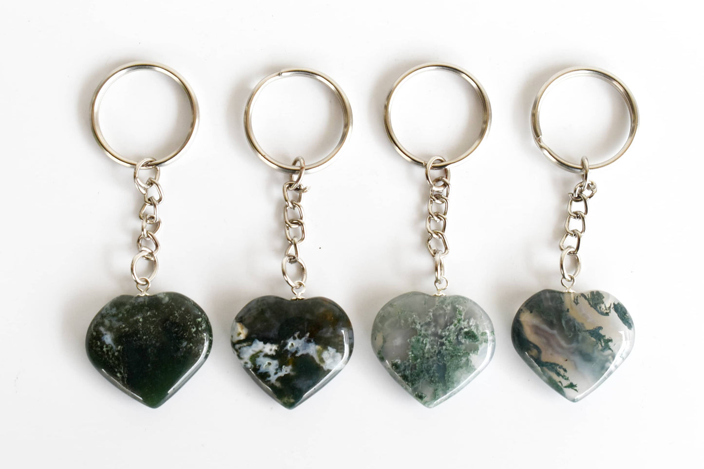 Moss Agate Key Chain.