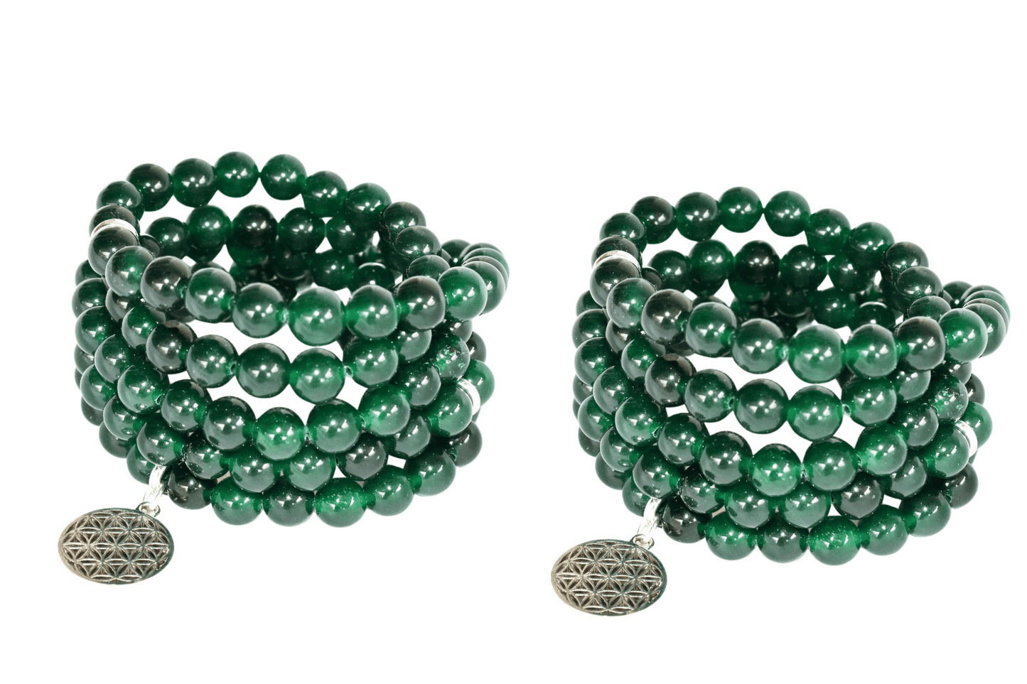 Green Jade Beads Mala Bracelet