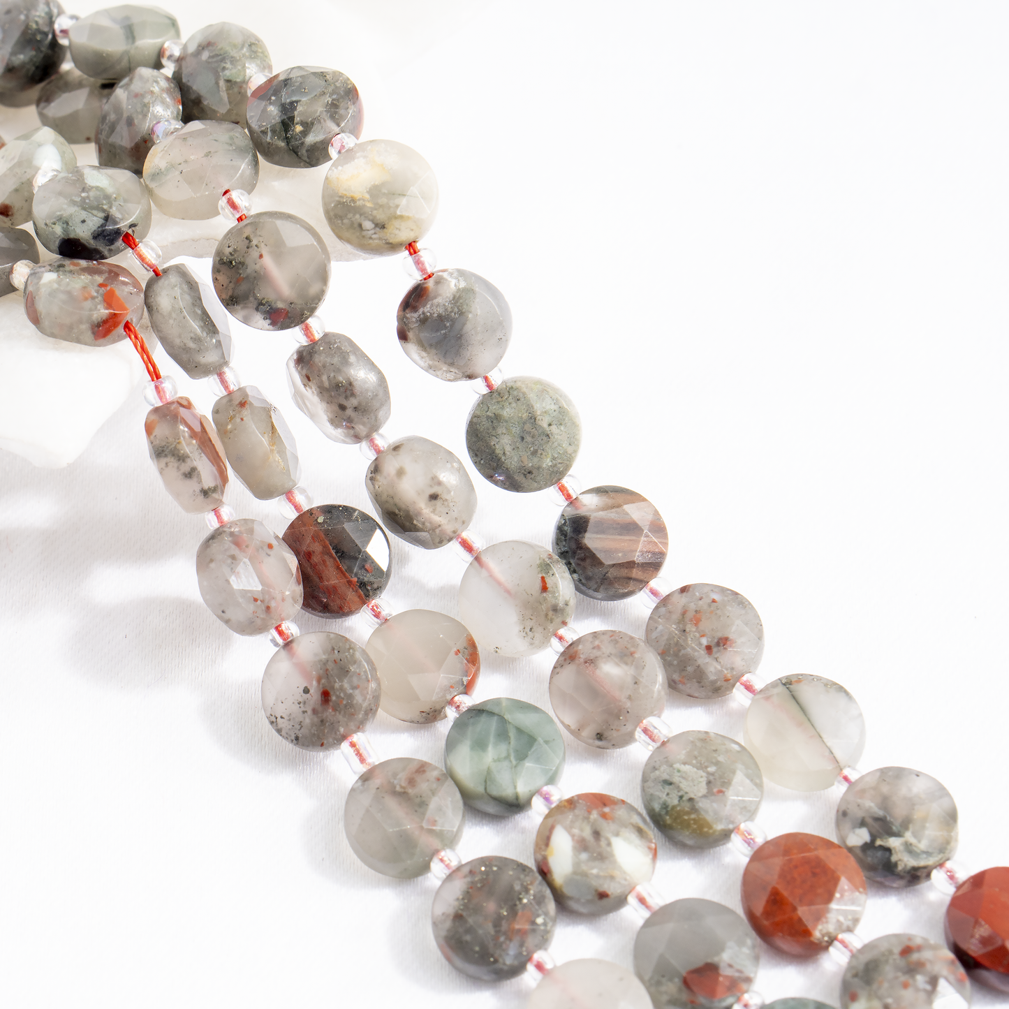 Heishi Disc Beads | Natural Gemstone Beads | Round Flat Spacer Beads | Jewelry Making | DIY Bracelets & Necklaces | Craft Beads