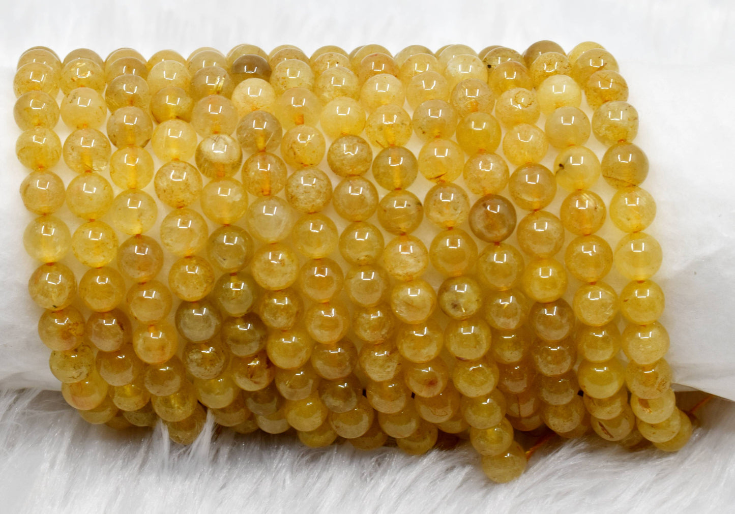 Golden Rutile Gemstone Beads