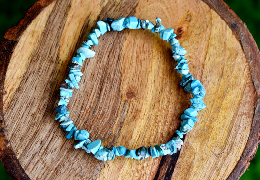 Turquoise Gemstone Chip Bracelet