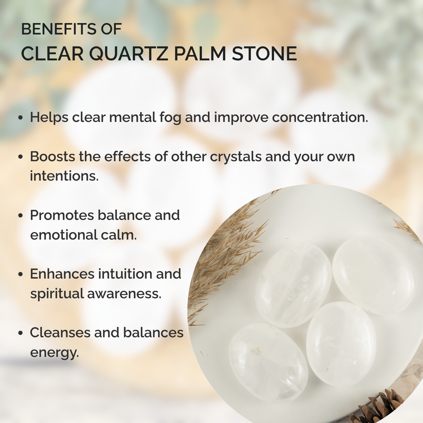 1kg Clear Quartz Palm Stones (6-8Pcs)