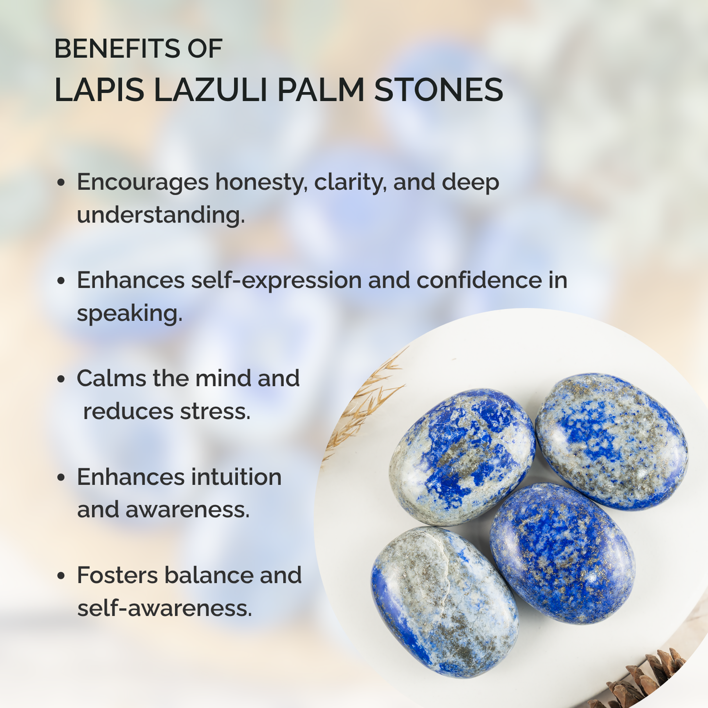 1kg Lapis Lazuli Palm Stones (6-8Pcs)