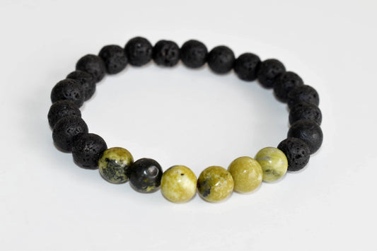 Lava with Serpentine Diffuser Bracelet