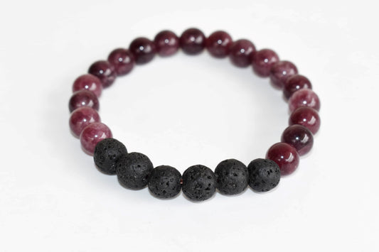 Pink Tourmlaine Diffuser Bracelet