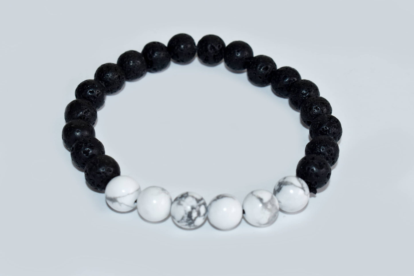 Lava with Howlite Diffuser Bracelet