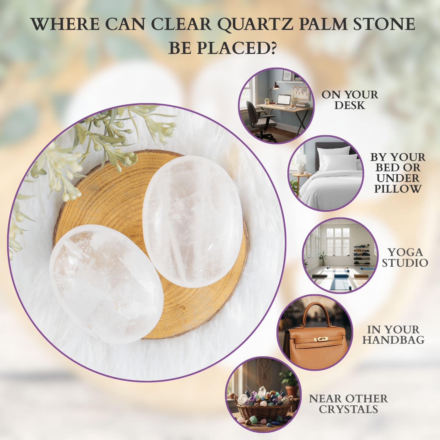 1kg Clear Quartz Palm Stones (6-8Pcs)