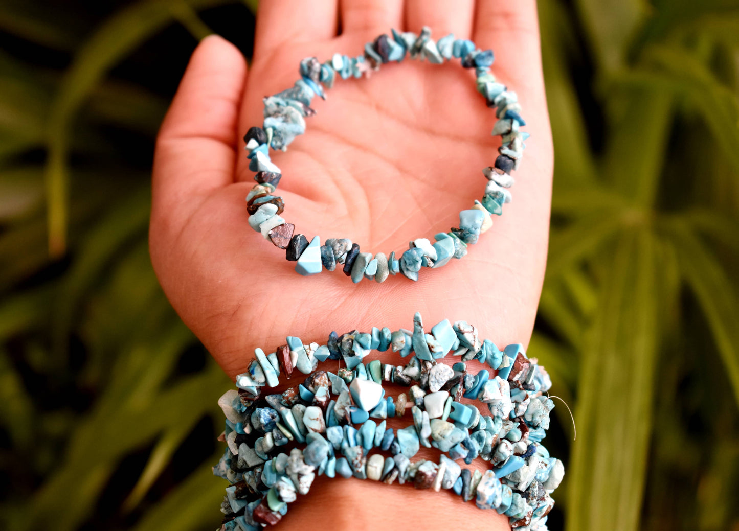 Turquoise Gemstone Chip Bracelet