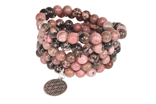 Rhodonite Beads Mala Bracelet