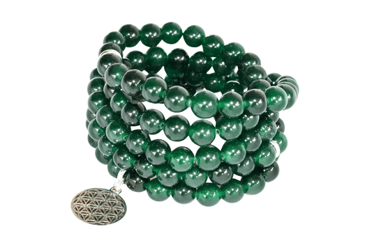 Green Jade Beads Mala Bracelet